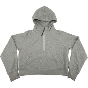 Womens Heathered Core Ultra Light Grey Lululemon Scuba Oversized Half-Zip Hoodie